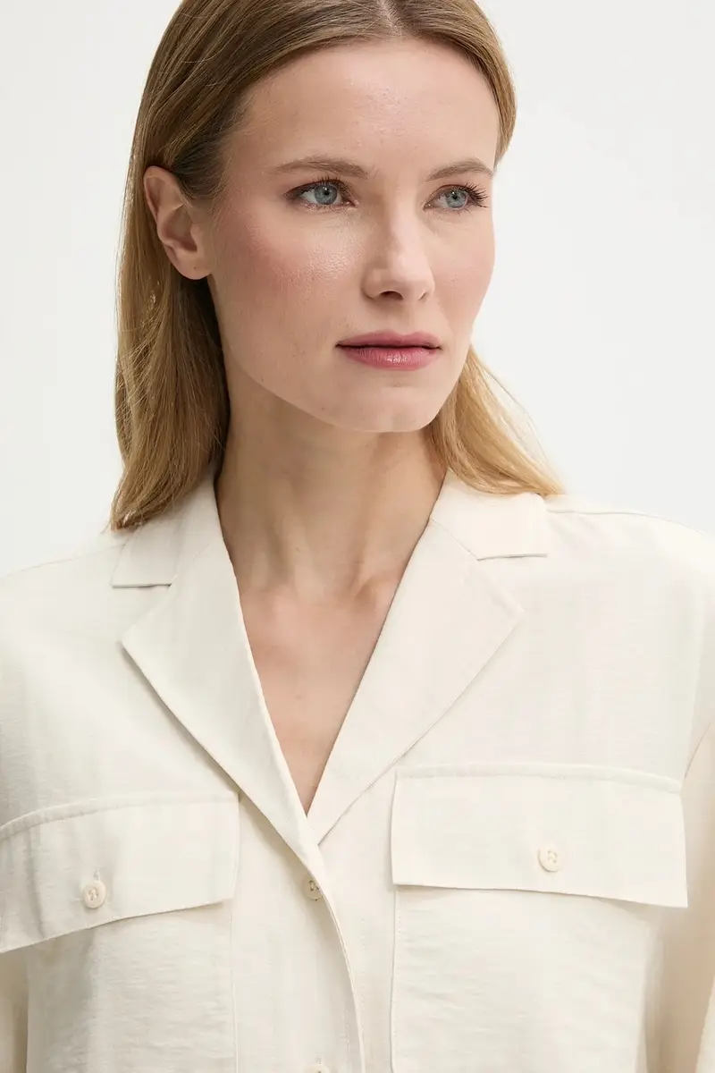 camicia donna colore beige J20J225353 miniatura 4