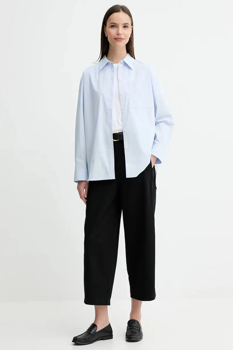 camicia donna colore bianco LV047C143G Blu miniatura 2