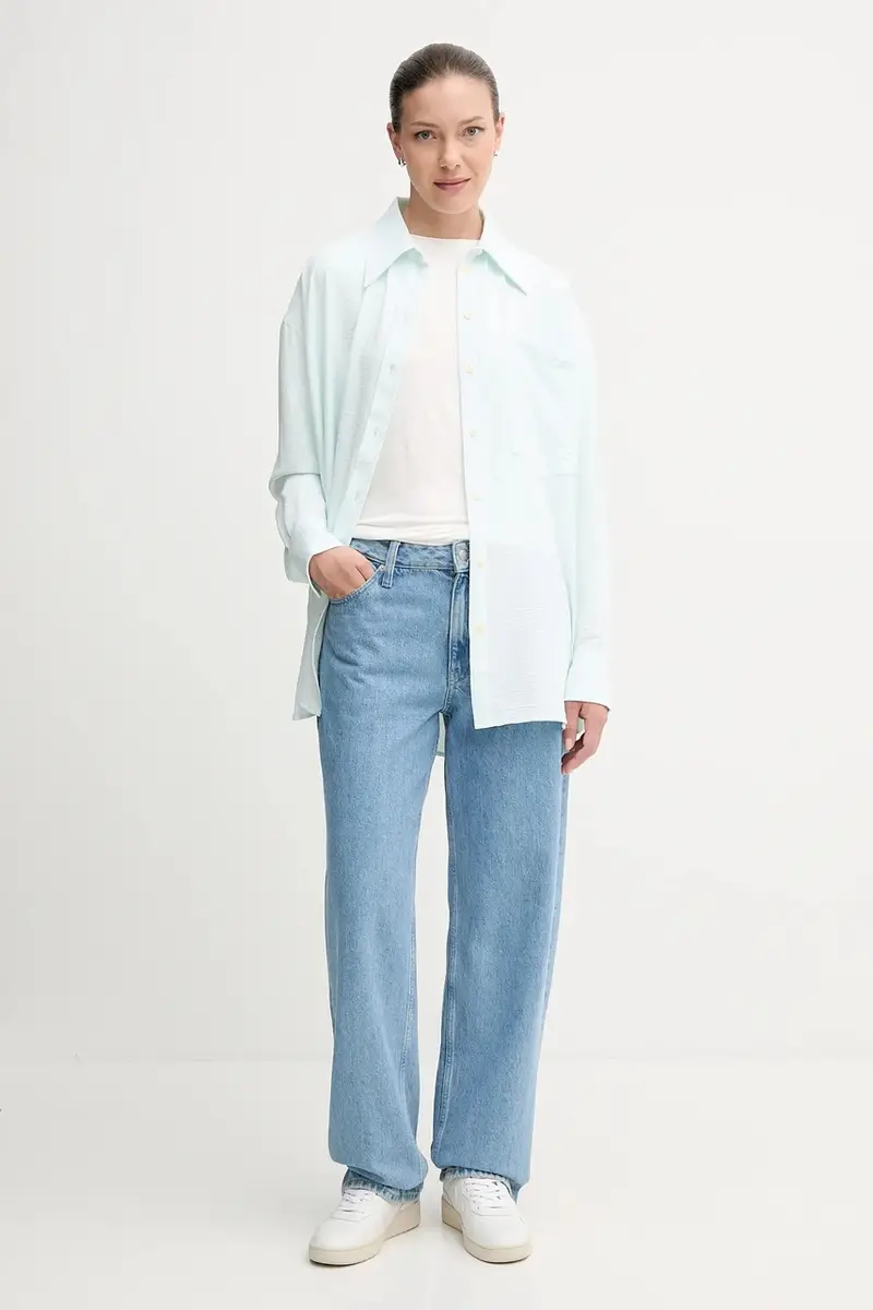 camicia donna colore turchese LV044C148G miniatura 2