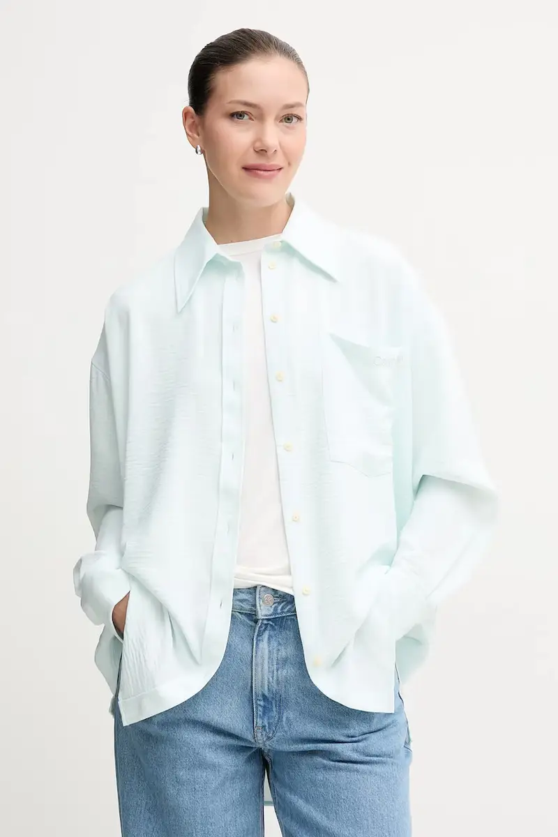 camicia donna colore turchese LV044C148G