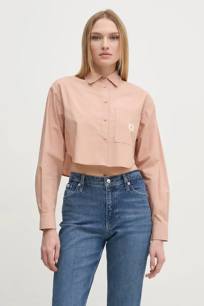 camicia in cotone donna colore arancione J20J225078