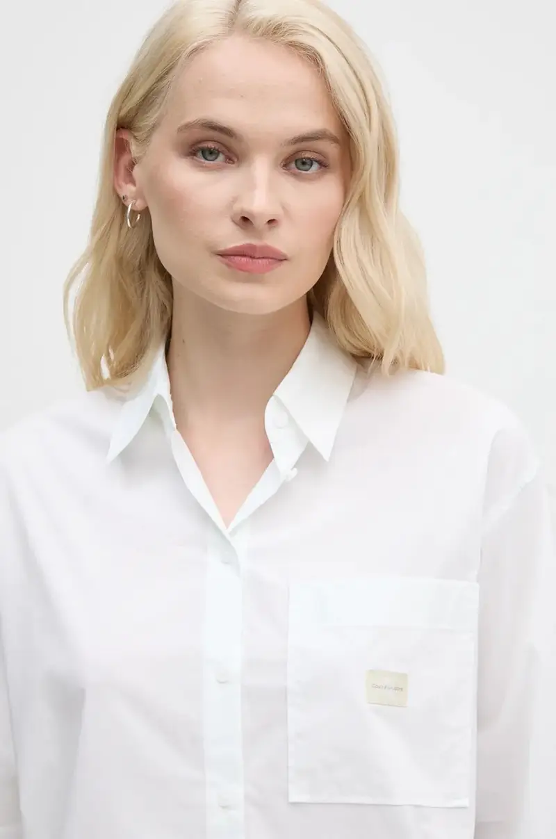 camicia in cotone donna colore beige J20J224436 miniatura 4