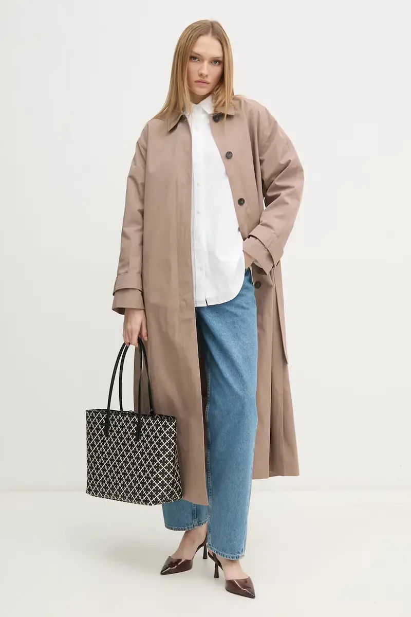 camicia in cotone donna colore beige J20J224858 miniatura 2