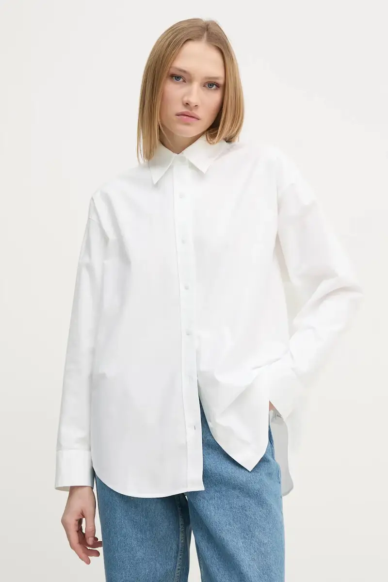 camicia in cotone donna colore beige J20J224858