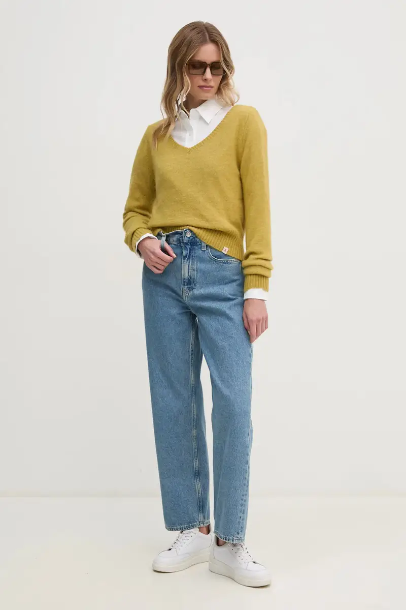 camicia in cotone donna colore beige J20J225079 miniatura 2