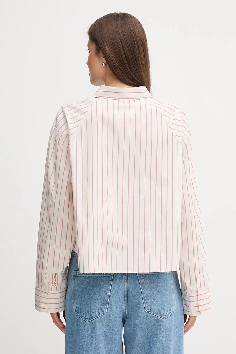 camicia in cotone donna colore beige LV047C118G miniatura 3