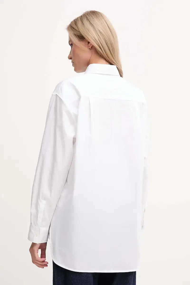 camicia in cotone donna colore bianco LV044D167G miniatura 3