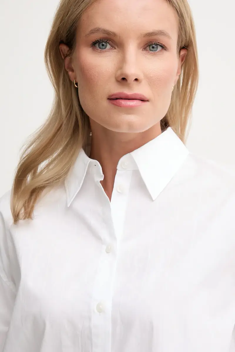 camicia in cotone donna colore bianco LV044D167G miniatura 4
