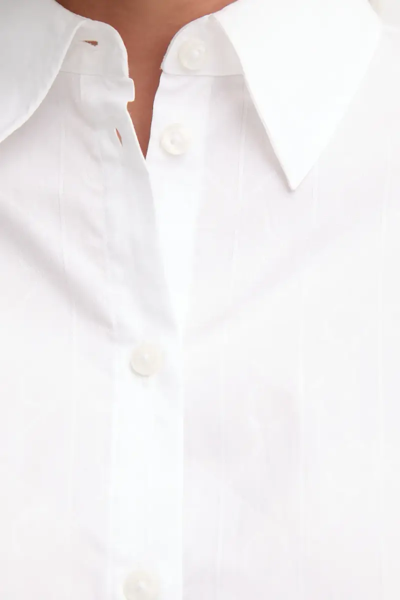 camicia in cotone donna colore bianco LV044D167G miniatura 5