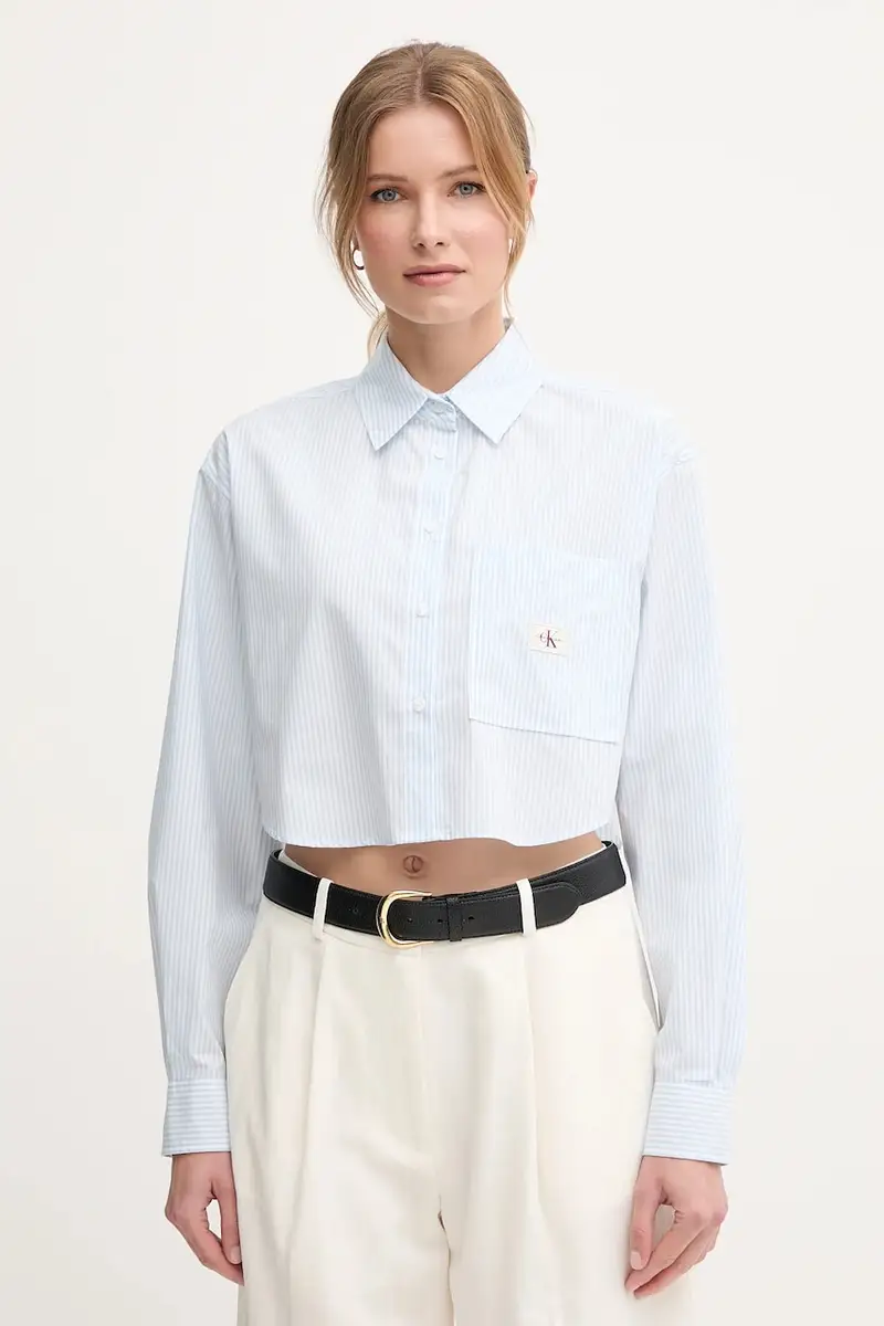 camicia in cotone donna colore blu J20J225078