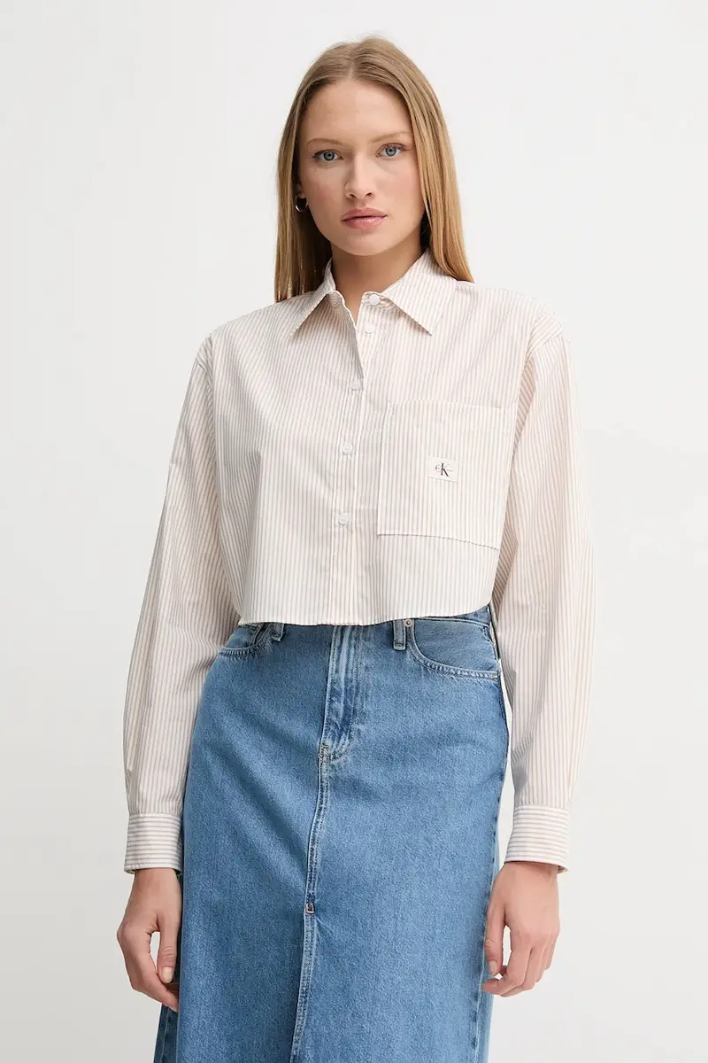 camicia in cotone donna colore rosa J20J225078 Beige