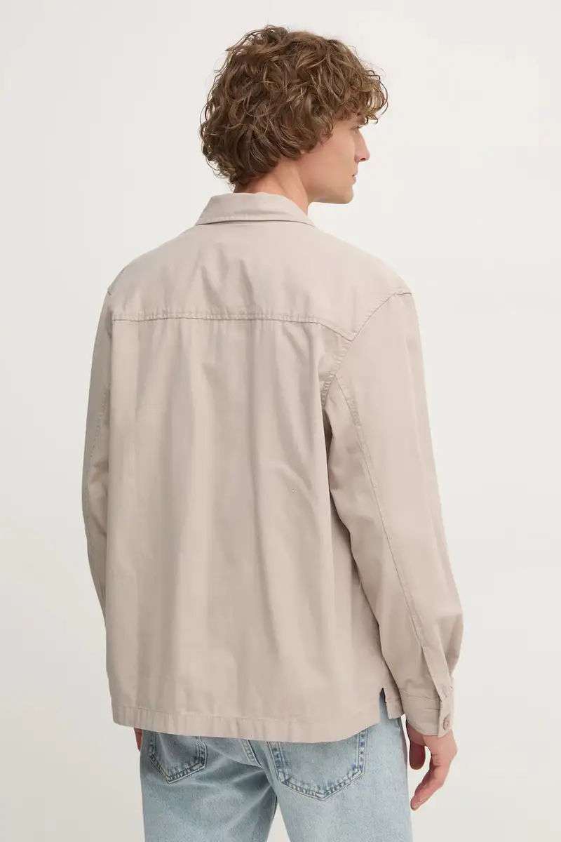 camicia in cotone uomo colore beige J30J326724 miniatura 3