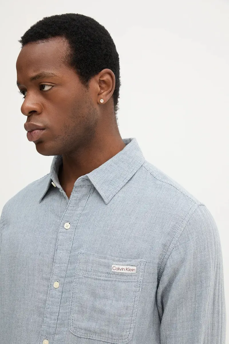 camicia in cotone uomo colore blu LV04RC706G miniatura 4