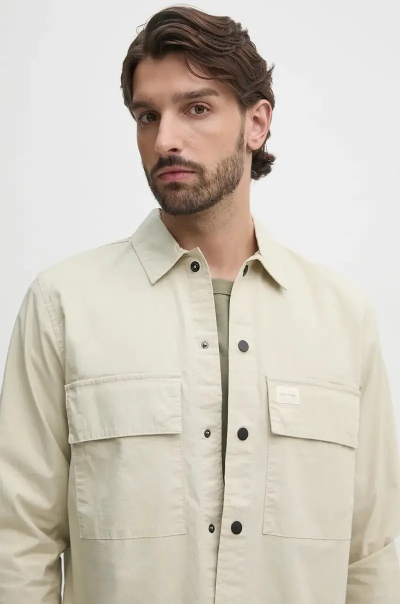 camicia uomo colore beige J30J326970 miniatura 4