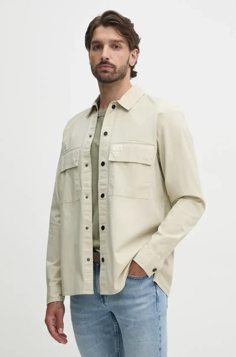 camicia uomo colore beige J30J326970