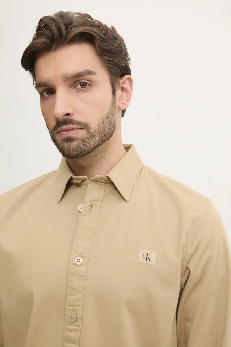 camicia uomo colore beige J30J327585 miniatura 4
