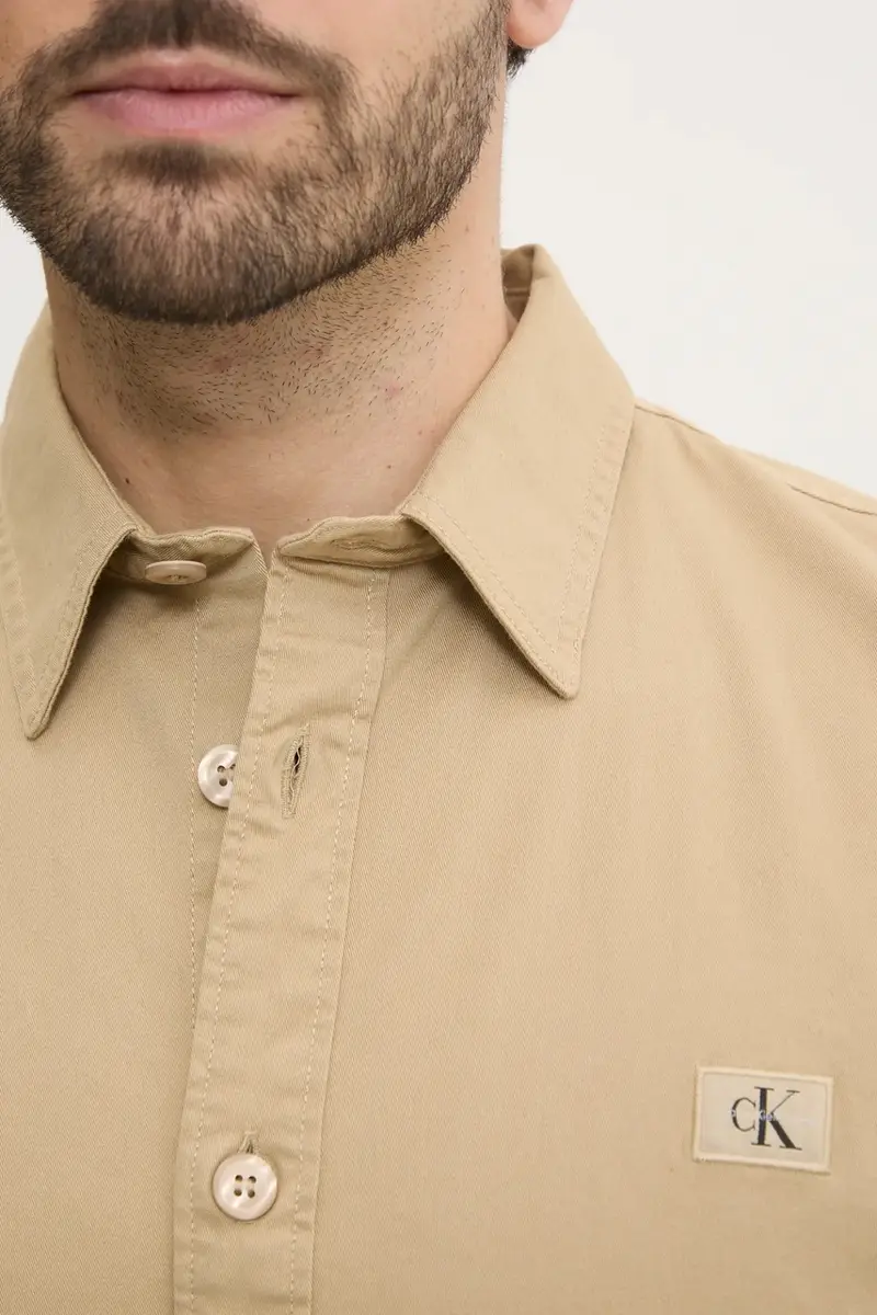 camicia uomo colore beige J30J327585 miniatura 5