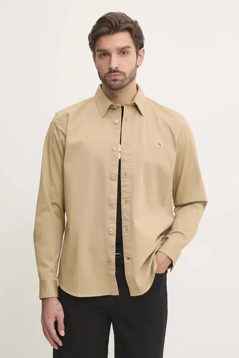 camicia uomo colore beige J30J327585