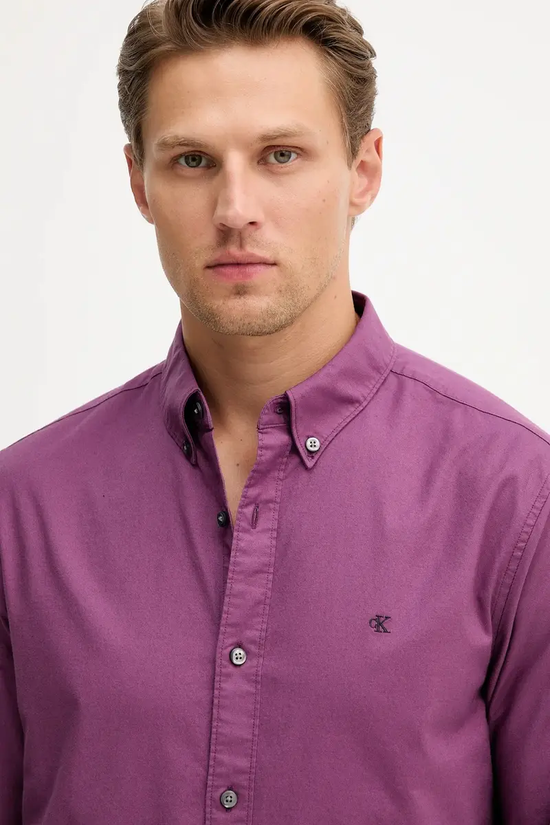 camicia uomo colore bianco LV140EM125 Violetto miniatura 4