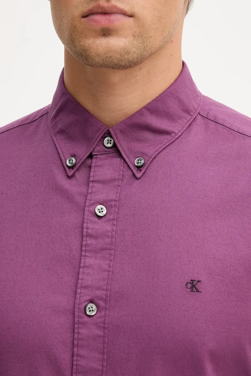 camicia uomo colore bianco LV140EM125 Violetto miniatura 5