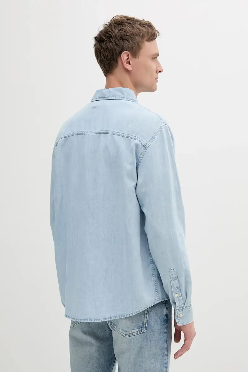 camicia uomo colore blu J30J327508 miniatura 3