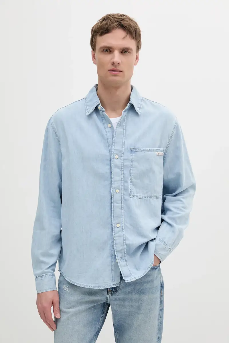 camicia uomo colore blu J30J327508