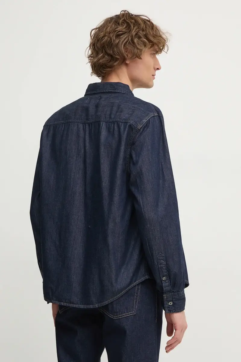 camicia uomo colore blu navy J30J326584 miniatura 4