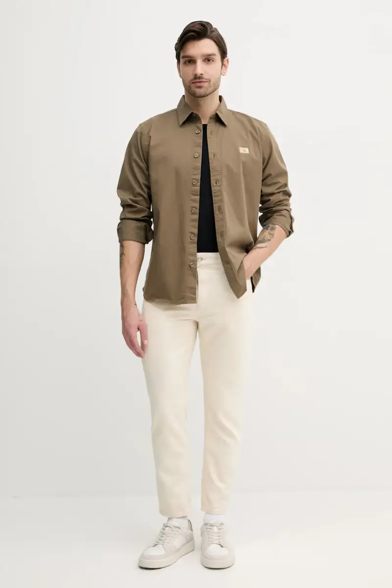 camicia uomo colore verde J30J327585 miniatura 2