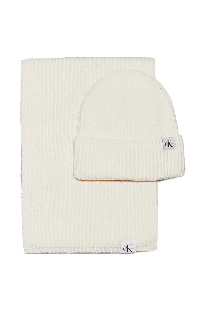 cappello e sciarpa bambini colore beige IU0IU00638 miniatura 2