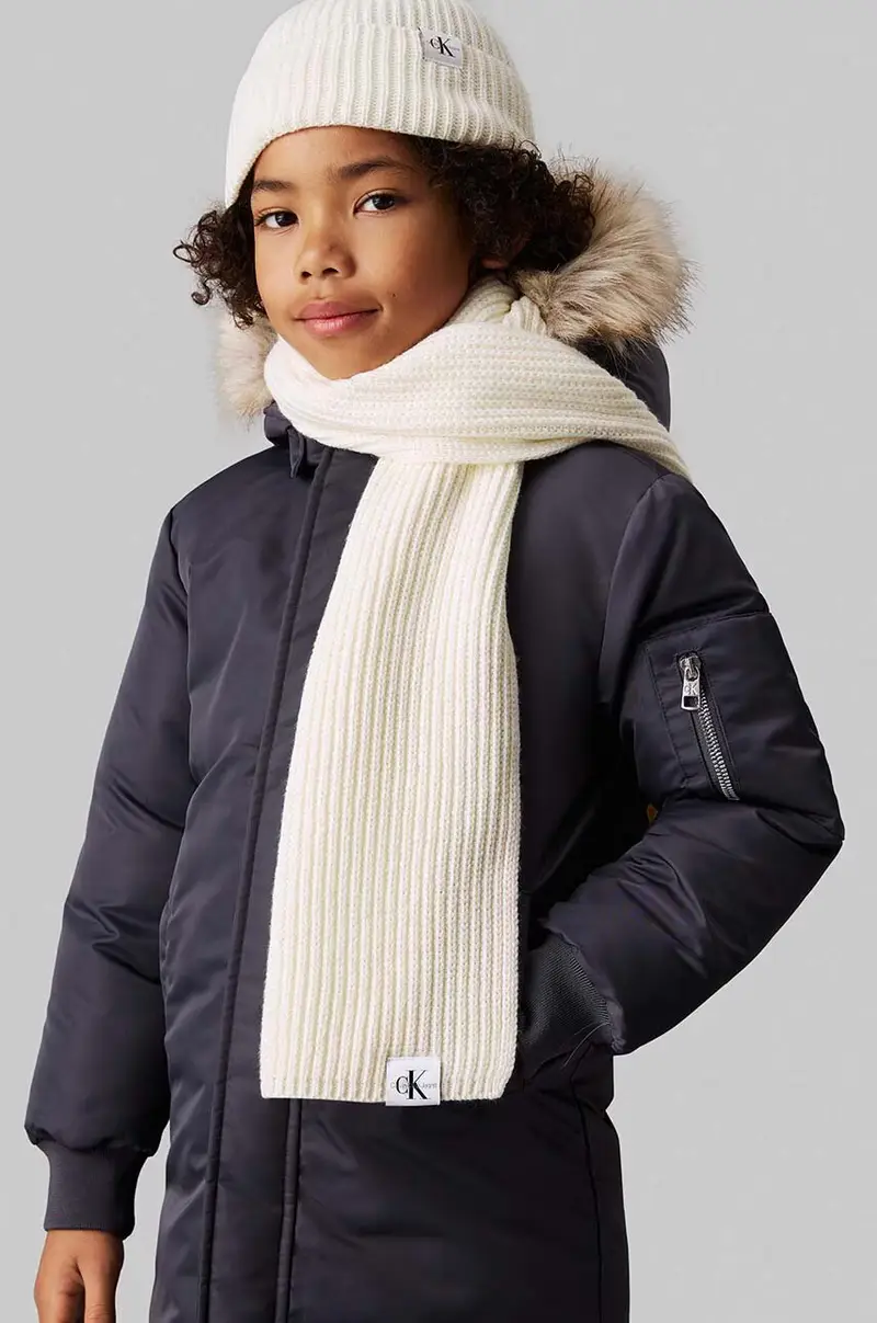 cappello e sciarpa bambini colore beige IU0IU00638