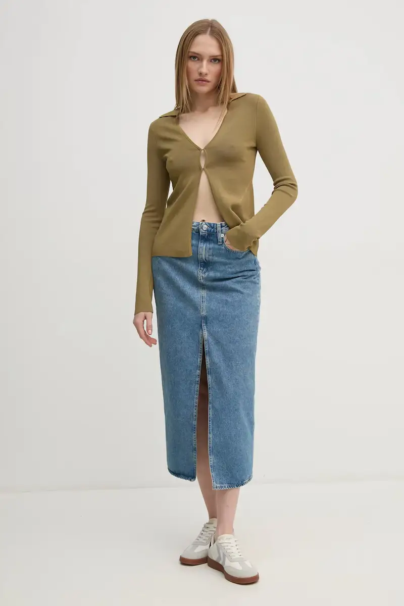 Calvin Klein Jeans Jeans Donna Verde 3668617 miniatura 2