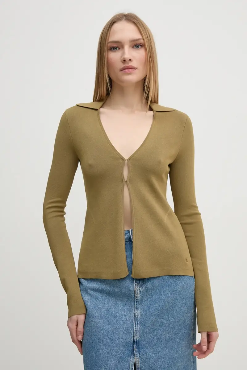 Calvin Klein Jeans Jeans Donna Verde 3668617 miniatura 4