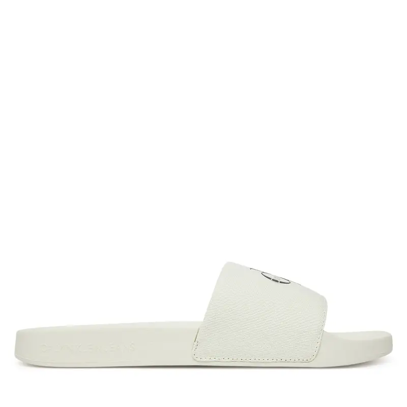 Ciabatte Calvin Klein Jeans Slide Monologo Cv YM0YM01367 Bianco