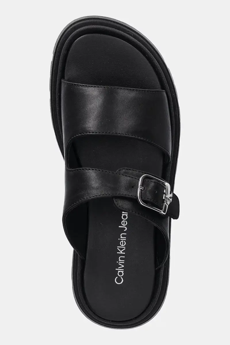 ciabatte in pelle bambino/a colore nero V4B2-83055 miniatura 4