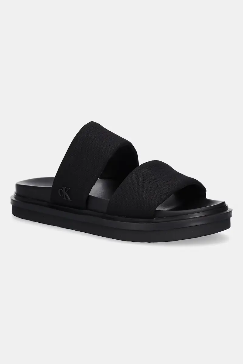 ciabatte slide FLAT MOLDED DBL BAR SANDAL CV uomo colore nero YM0YM01222