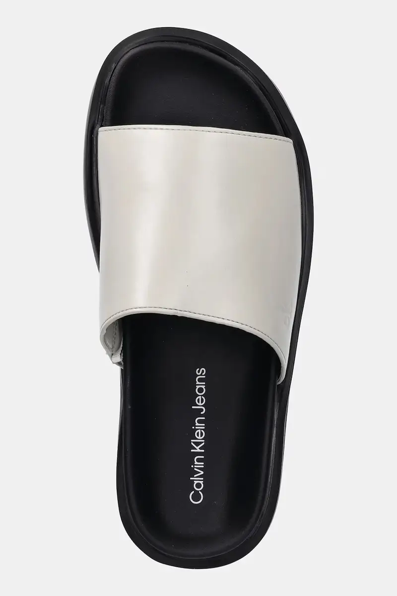 ciabatte slide FLAT MOLDED SANDAL SLIDE donna colore grigio YW0YW01710 Bianco miniatura 4