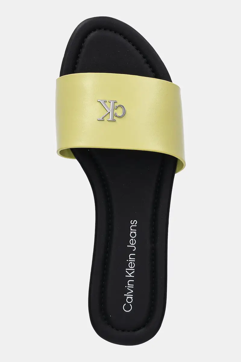 ciabatte slide FLAT SANDAL SLIDE MG donna colore giallo YW0YW01697 miniatura 4