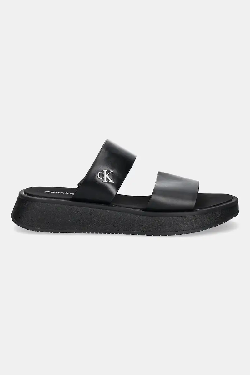 ciabatte slide SANDAL SLIDE DOUBLE STRAP donna colore nero YW0YW01694 miniatura 2
