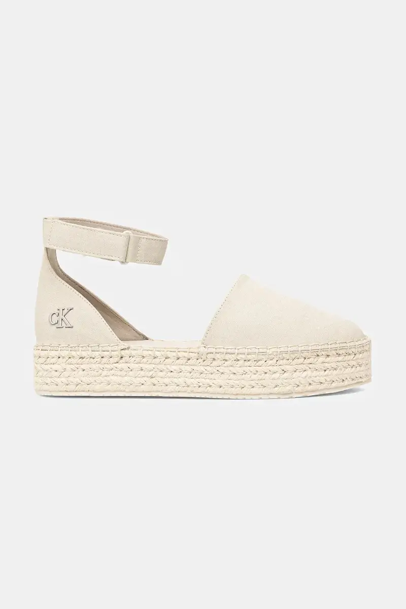 espadrillas FLATFORM ESPADRILLE SLING MG colore beige YW0YW01735 miniatura 2