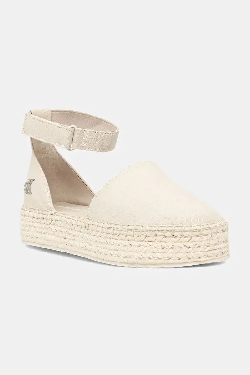 espadrillas FLATFORM ESPADRILLE SLING MG colore beige YW0YW01735