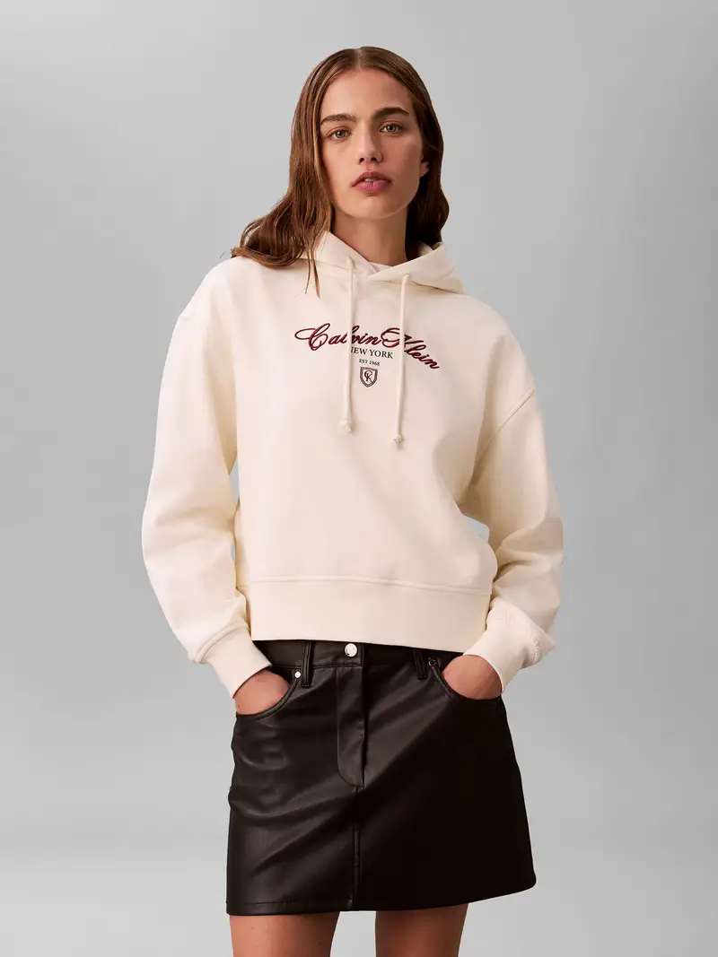 Felpa avorio / rosso vino / nero miniatura 2