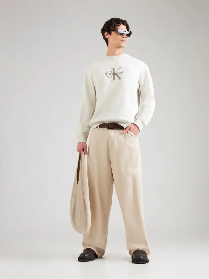 Felpa beige scuro / offwhite miniatura 3