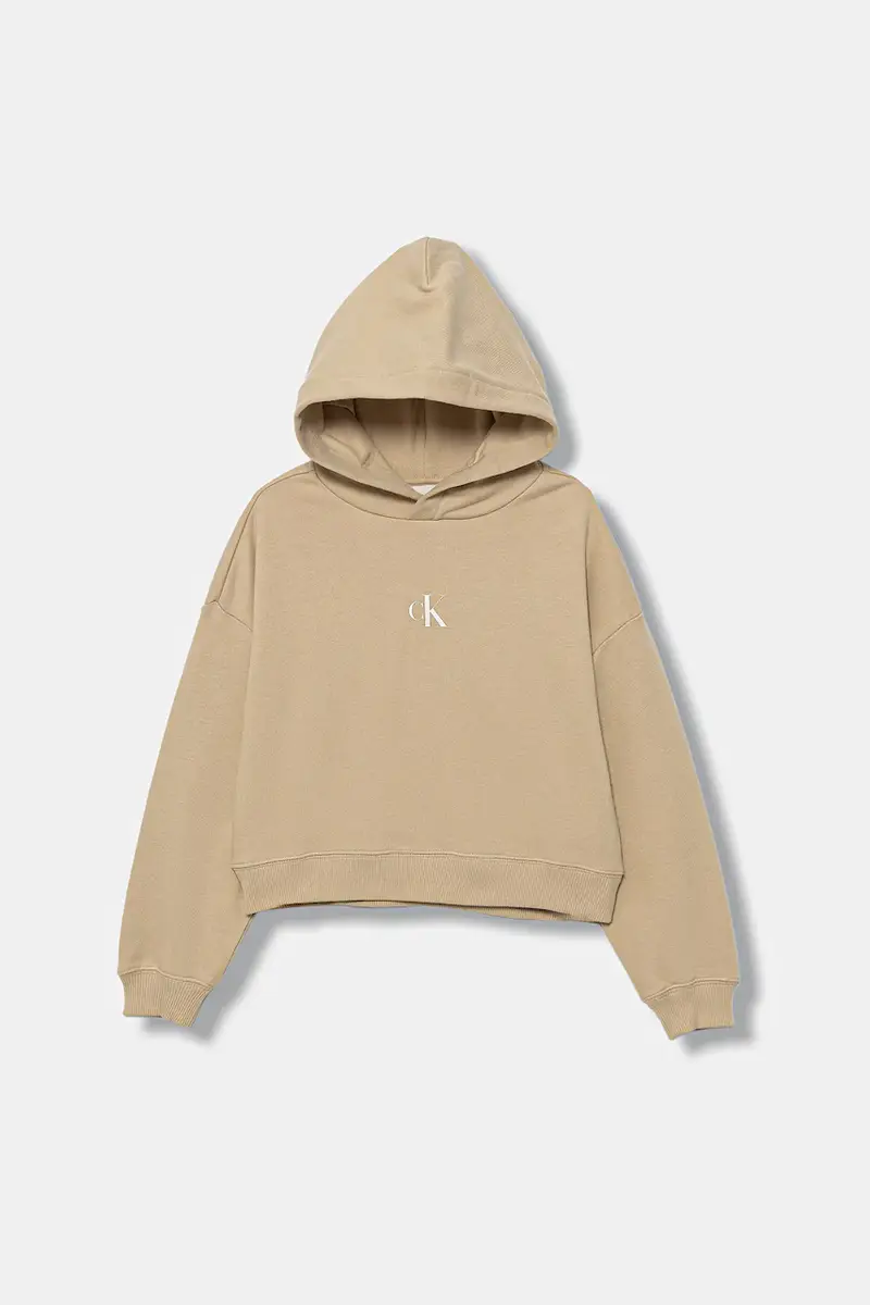 felpa colore beige con cappuccio IG0IG02755