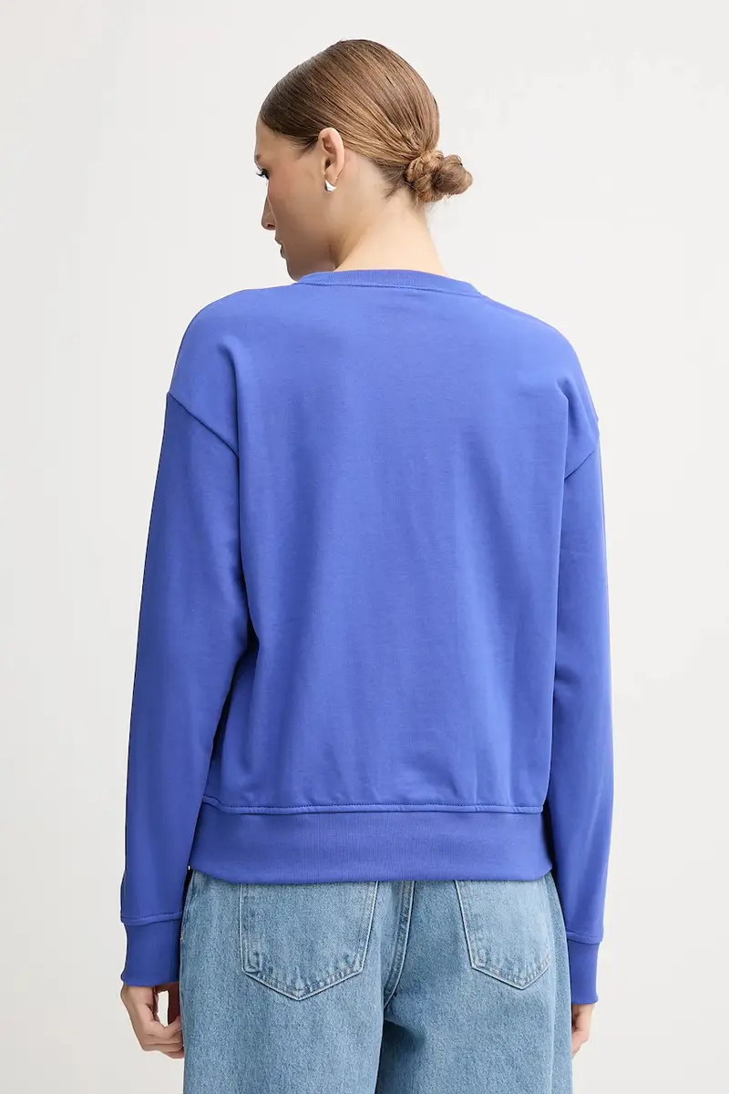 felpa donna colore beige LV047B234G Blu miniatura 3