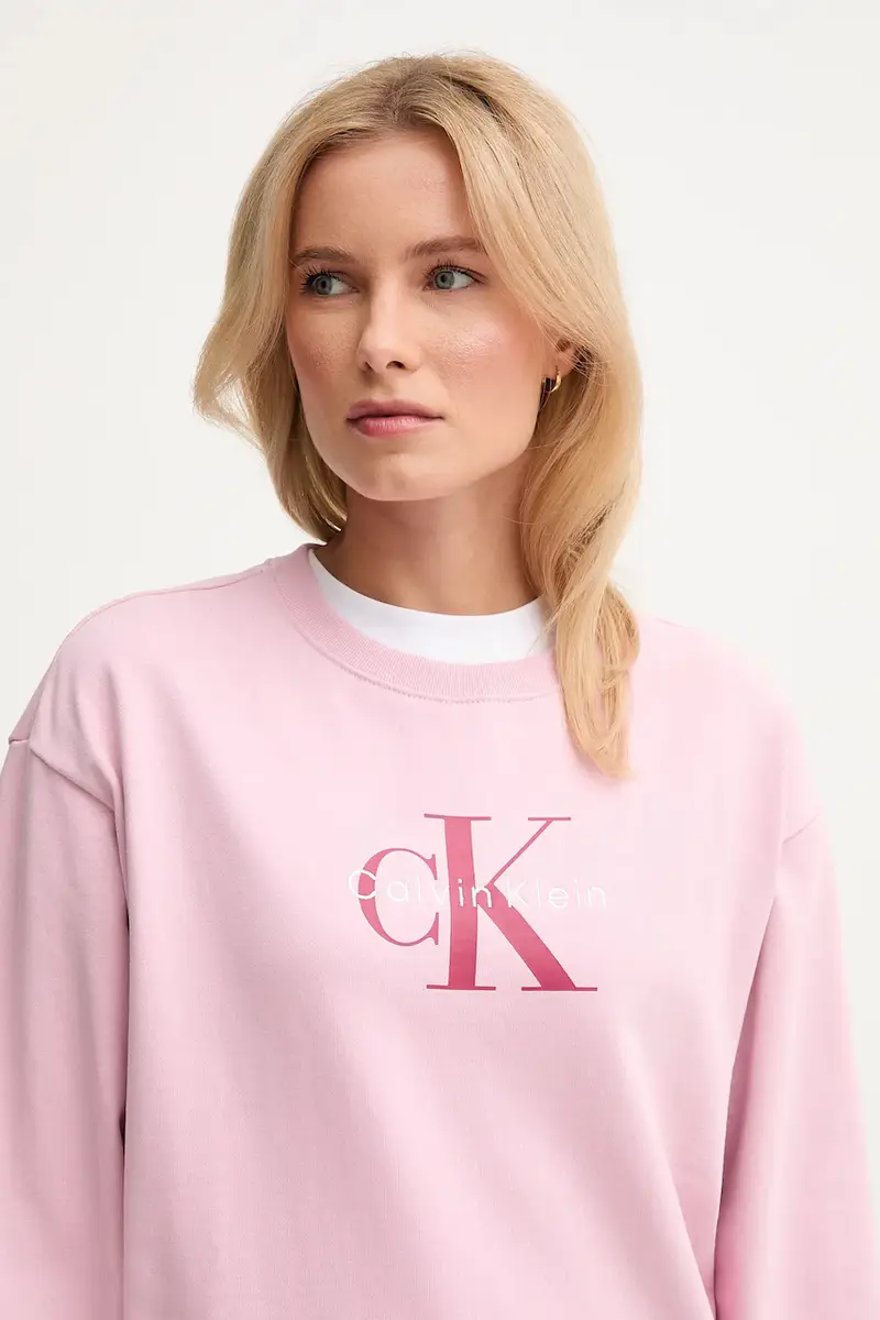 felpa donna colore beige LV047B234G Rosa miniatura 4