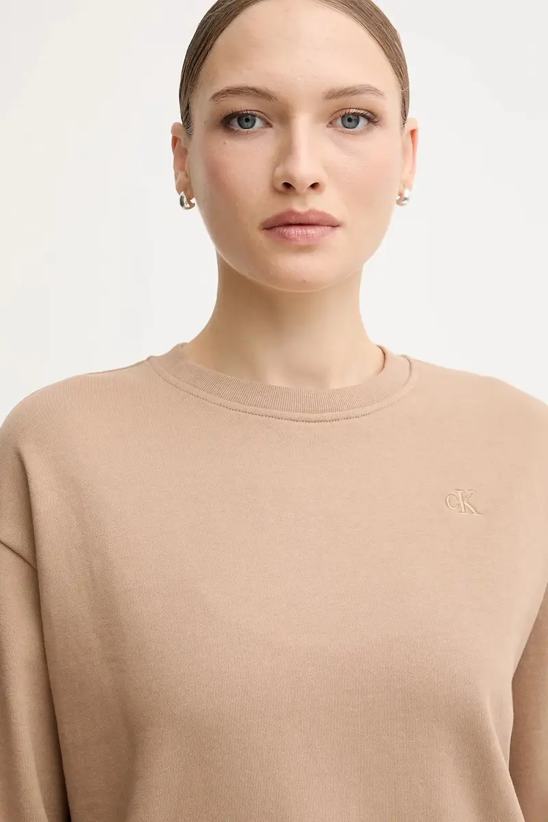 felpa donna colore beige LV047B236G miniatura 4