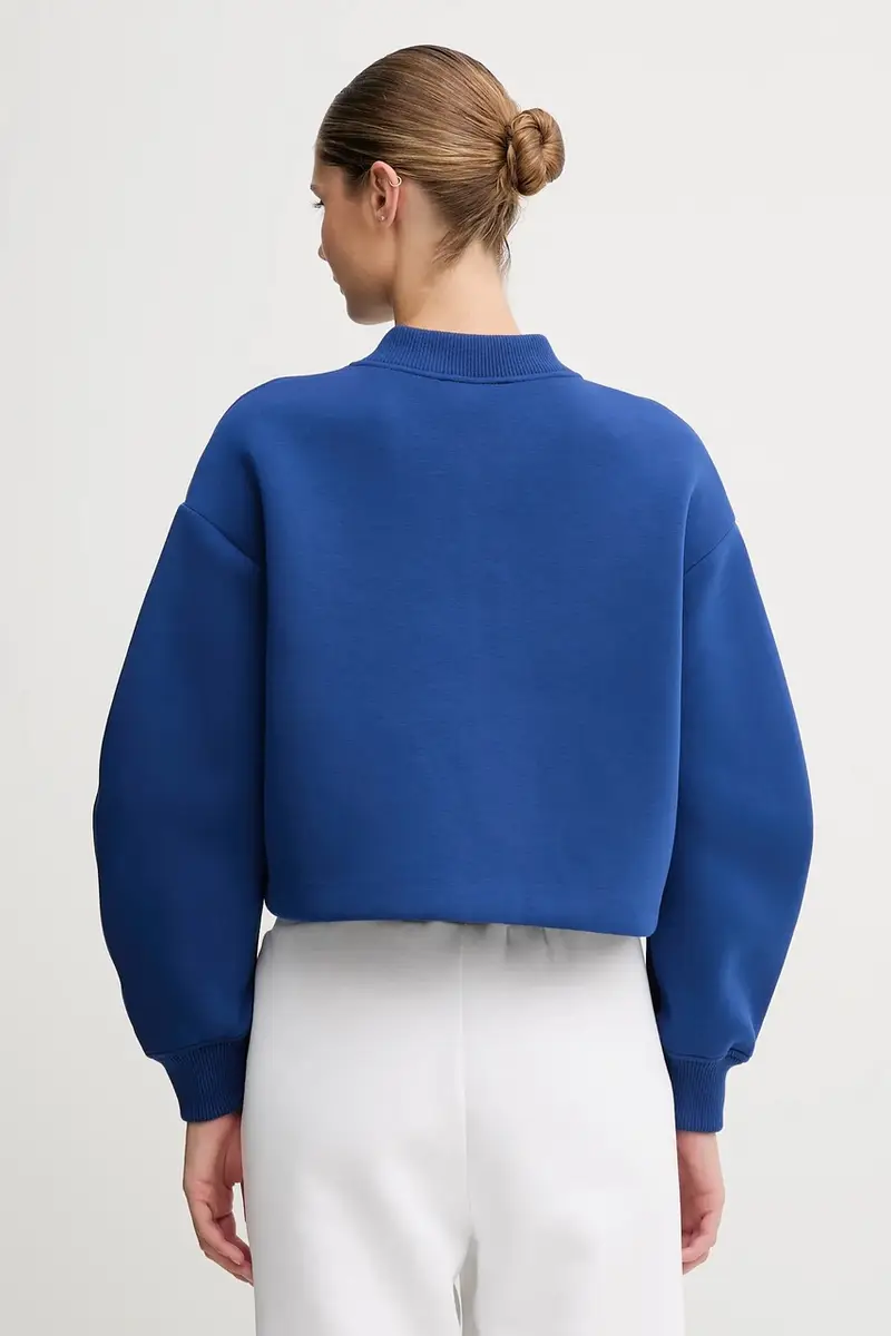 felpa donna colore blu con applicazione LV047C524G miniatura 3