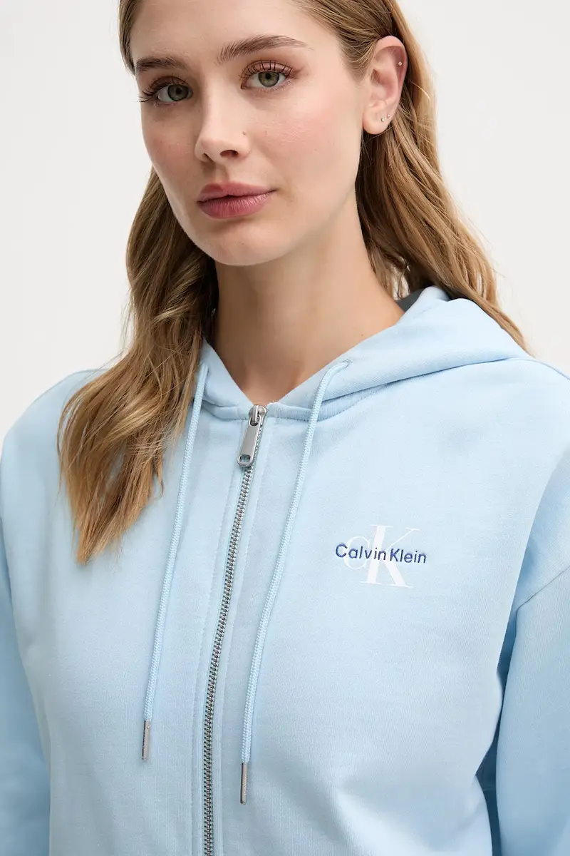 felpa donna colore blu con cappuccio LV047B270G miniatura 4