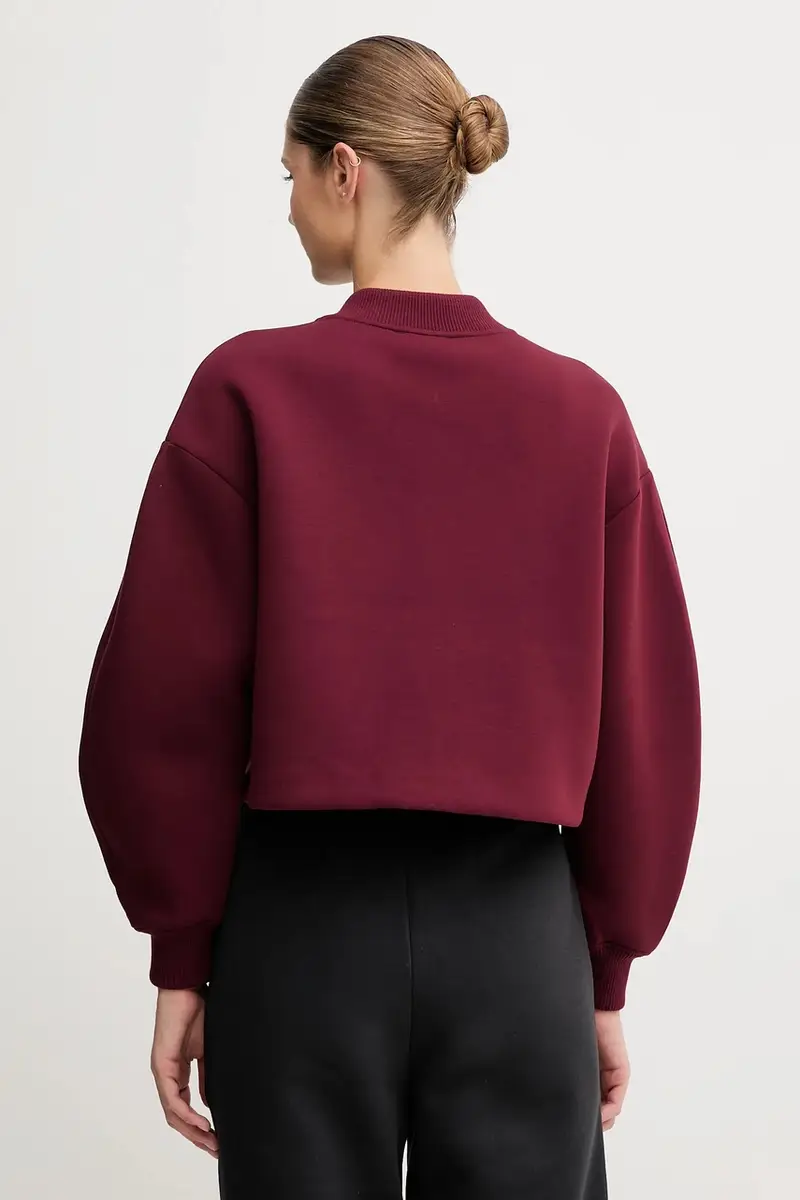 felpa donna colore granata con applicazione LV047C524G miniatura 3