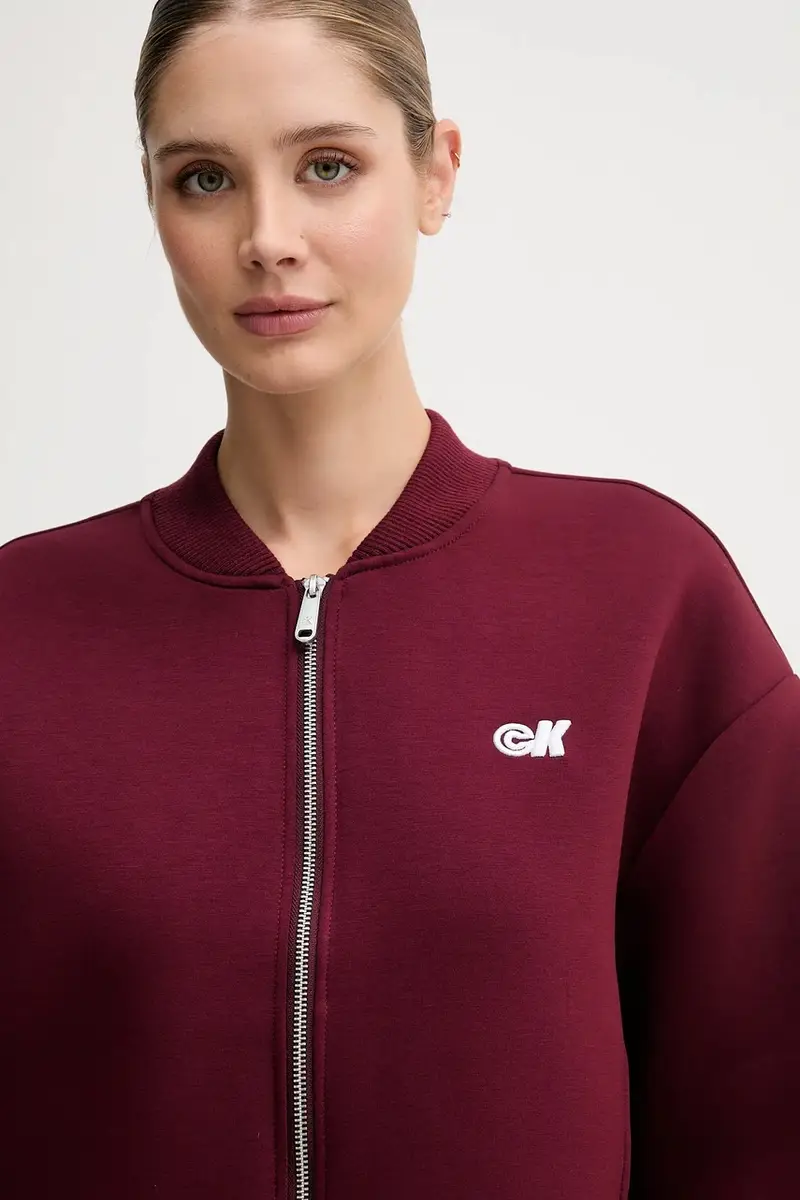 felpa donna colore granata con applicazione LV047C524G miniatura 4